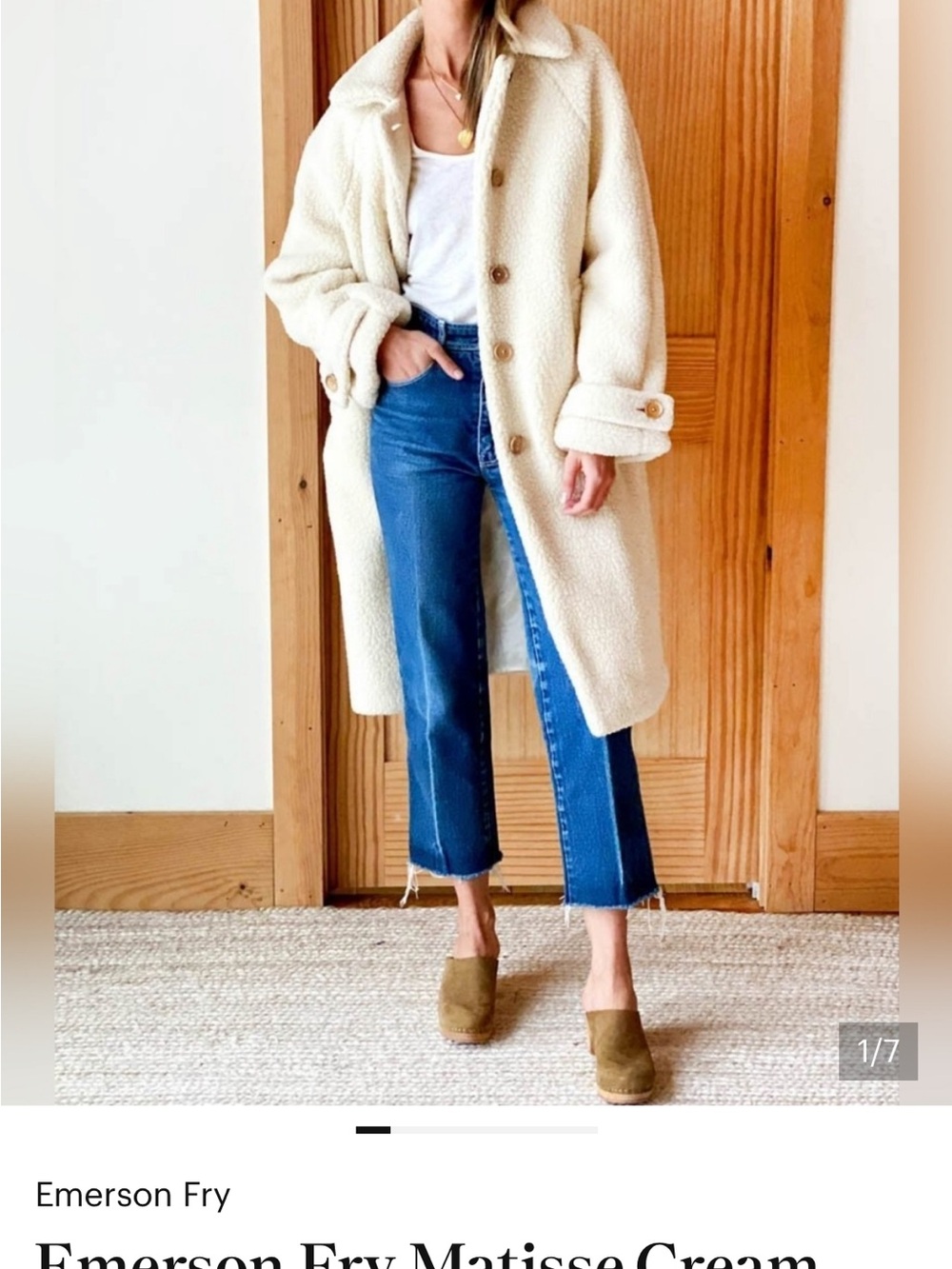 Emerson Fry Matisse Long Sherpa Coat NWT